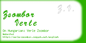 zsombor verle business card